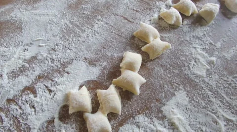 Gnocchi In Flour Video stock 67918956