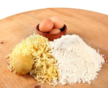 Gnocchi ingredients Stock Photos