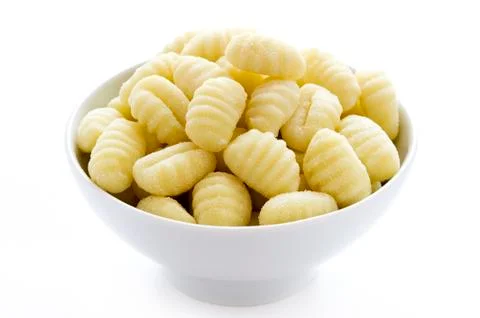Gnocchi isolated on a white background Stock Photos