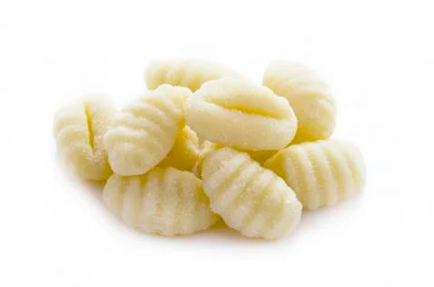 Gnocchi isolated on a white background Stock Photos