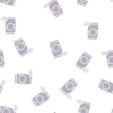 Gnocchi pasta glyph vector seamless pattern Stock Illustration