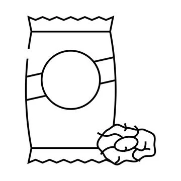 Gnocchi pasta line icon vector illustration Stock Illustration