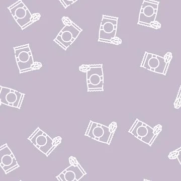 Gnocchi pasta line vector seamless pattern 스톡 일러스트