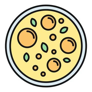 Gnocchi pasta meal vector icon dish illustration Stock Illustration