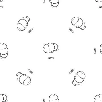 Gnocchi pasta pattern seamless Stockillustratie