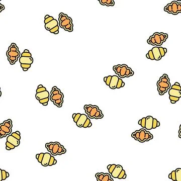 Gnocchi pasta vector seamless pattern Stock Illustration