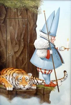 Gnome  with candle. Stock Illustration