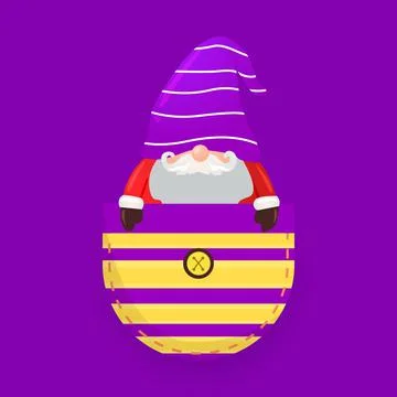 Gnome character in pocket design vector 04 Stock Illustration