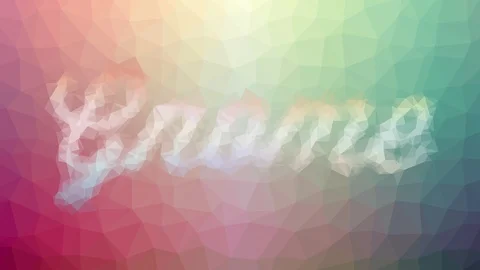 Gnome dissolving strange tessellated looping animated triangles Stock Footage 109241999