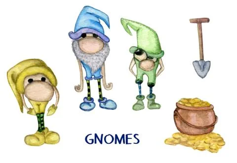 Gnomes Stock Illustration