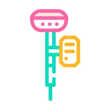 Gnss receivers color icon vector illustration flat Stock Illustration