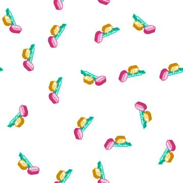 Gnss receivers isometric icon seamless pattern color Stock Illustration
