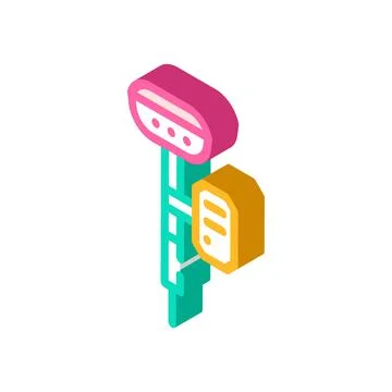 Gnss receivers isometric icon vector illustration color 스톡 일러스트