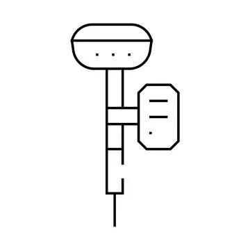 Gnss receivers line icon vector illustration black Stock Illustration