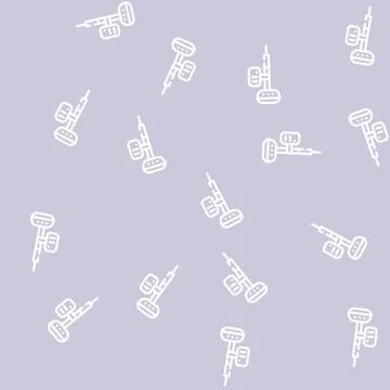 Gnss receivers line vector seamless pattern black Stock Illustration