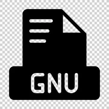 Gnu file icon simple design solid style. document text file icon, vector illustr Illustrazione stock