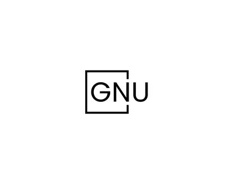 GNU letter initial logo design vector illustration Stock Illustration