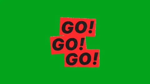 Go animation text on green screen Stock Footage 340463240