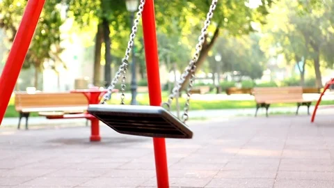 Go around the playground Stock Footage 91377075