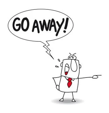 Go away Stock Illustration