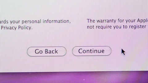 Go back and continue mouse pointer Apple MacOS on iMac computers Stock Footage 107783285