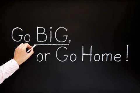 Go big concept Stock Photos