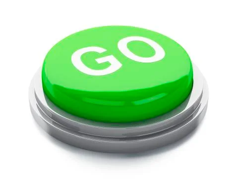 Go button. 3d illustration Stock Illustration