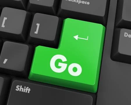 Go button 库存插图