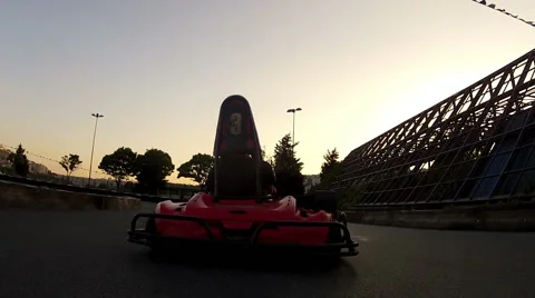 Go cart racing Stock Footage 41255571