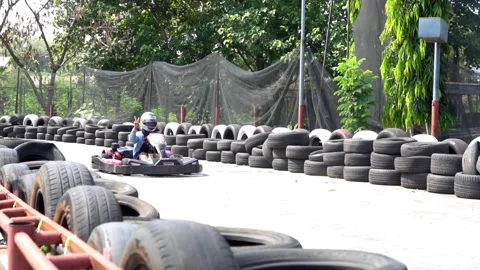 Go Cart Racing Stock Footage 165510680
