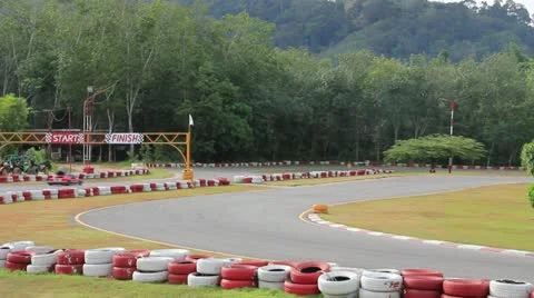 Go Carting Video stock 11600159