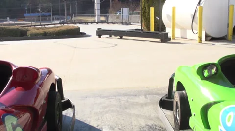 Go Carts in the Sun Stock Footage 37440139
