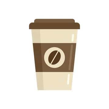 To go coffee cup icon flat isolated vector Stock Illustration