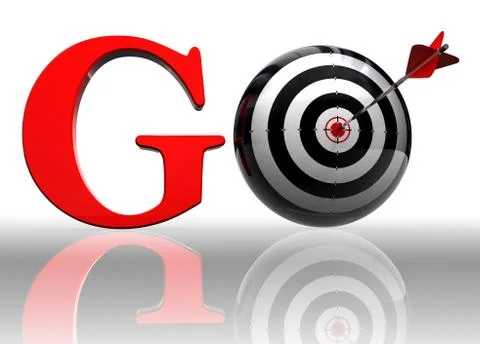 Go conceptual target Stock Illustration