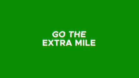 Go the extra mile text word glitch effect loop animation 4K video effect Video stock 313265692