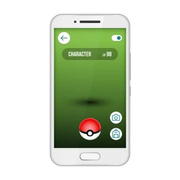 Go Game app screen smartphone vector interface イラスト素材