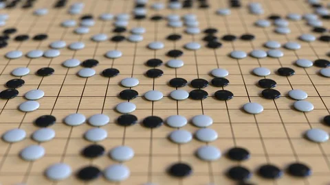 Go game. Strategy or tactics related loopable animation Stock Footage 94250930
