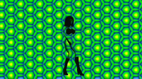 Go-Go dancer with Retro Background Loopable HD1080 Video stock 426399