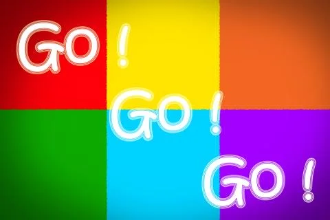 Go go go concept Stock Illustration