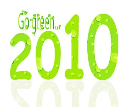 Go green 2010 Stock Illustration