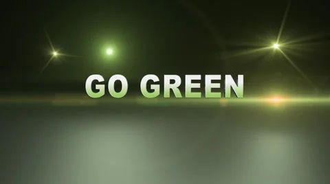 GO GREEN Animation Stock Footage 959603