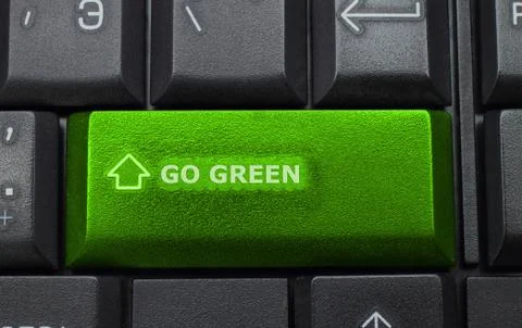 Go green button Stock Photos