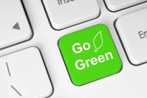 Go green button Stock Photos