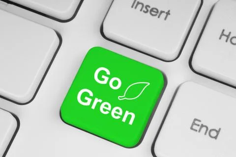 Go green button Stock Photos