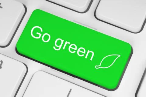Go green button Stock Photos