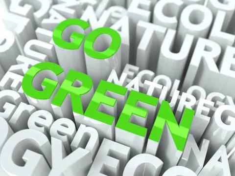 Go Green Concept. Stock Illustration