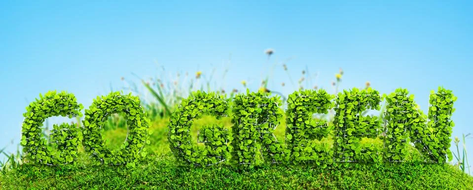 Go green concept Stock Illustration