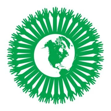 Go green concept or save earth concept vector Stock Illustration