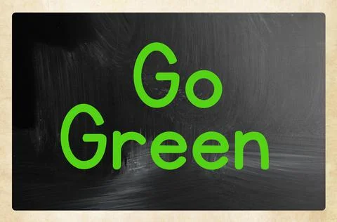 Go green concept Stock Photos