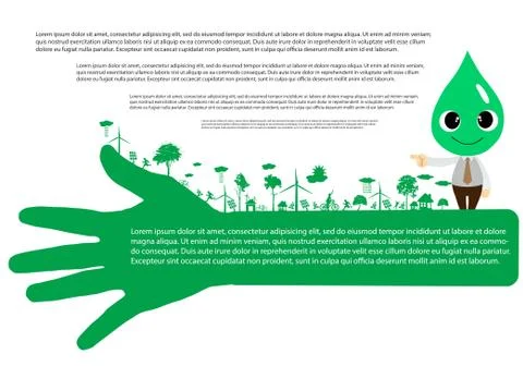 Go green concept. save world vector illustration Stock Illustration